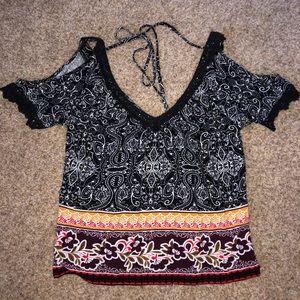 La Hearts Patterned Shirt